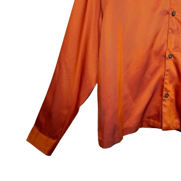 NEW PacSun Celestial Room Orange Embroidered Camp Shirt Shacket Sz L - Picture 11 of 15